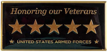 Load image into Gallery viewer, Memorial Flagpole Plaques Gold/Black