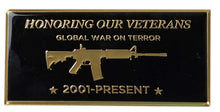 Load image into Gallery viewer, Memorial Flagpole Plaques Gold/Black