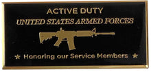 Load image into Gallery viewer, Memorial Flagpole Plaques Gold/Black
