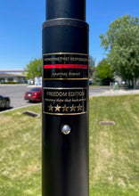 Load image into Gallery viewer, Memorial Flagpole Plaques Gold/Black
