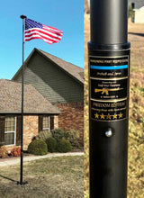 Load image into Gallery viewer, Memorial Flagpole Plaques Gold/Black
