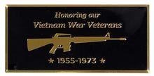 Load image into Gallery viewer, Memorial Flagpole Plaques Gold/Black
