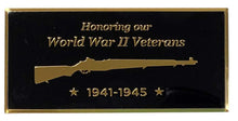 Load image into Gallery viewer, Memorial Flagpole Plaques Gold/Black
